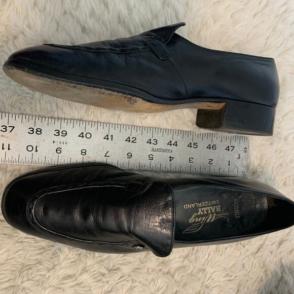 Bally Carlisle Loafers Swiss Leather Black Men’s 9 - Picture 7 of 8